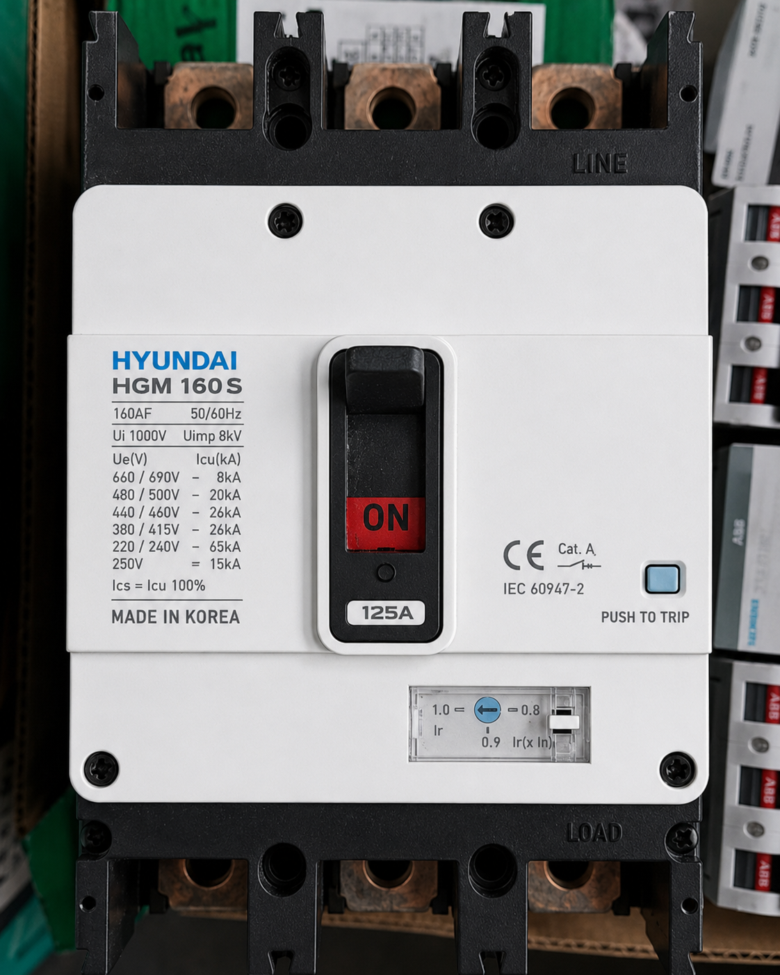 Interruptor termomagnético de caja moldeada (MCCB) 3P 125A